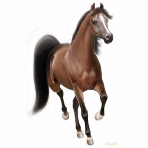 Trotting Arabian Horse Ornament Photo Sculpture Decoration