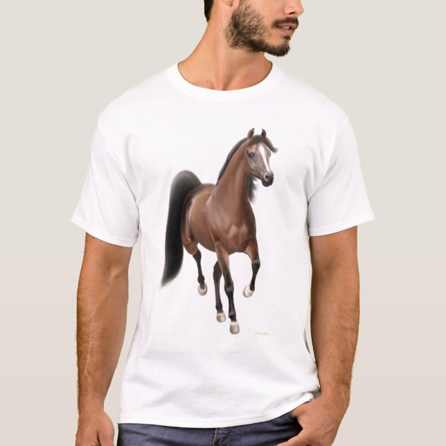 Trotting Arabian Horse T-Shirt (Front)