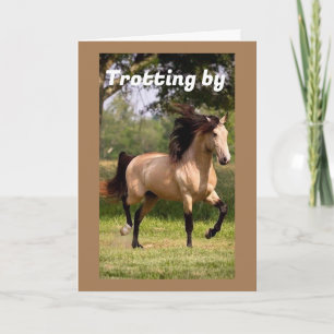 TROTTING BY TO SAY HAPPY "70th" BIRTHDAY Card