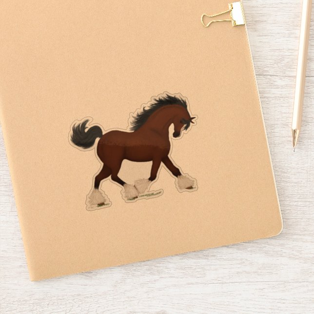Trotting Clydesdale Horse Equestrian Horse-Lover (Notebook)
