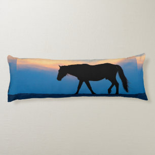 Trotting Horse Holiday Christmas Body Cushion