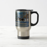Trotting Pinto Paint Stallion & Winter Snows