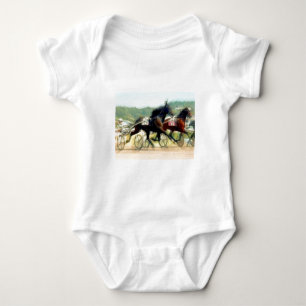 trotting power horse racing baby bodysuit