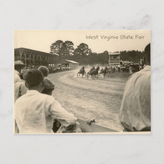 Trotting race, West Virginia State Fair Postcard
