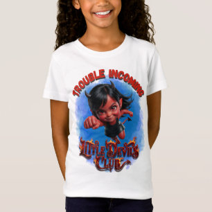 Trouble Incoming Little Devils Club Cute Devil Gir T-Shirt