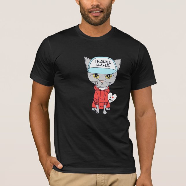 trouble maker catlover  T-Shirt (Front)