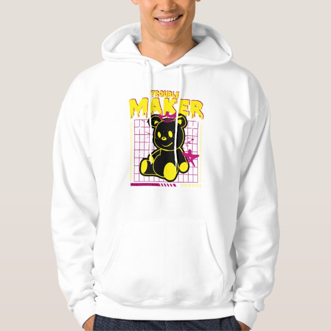 Trouble Maker – Cute, Bold, and a Little Wild Hoodie (Front)