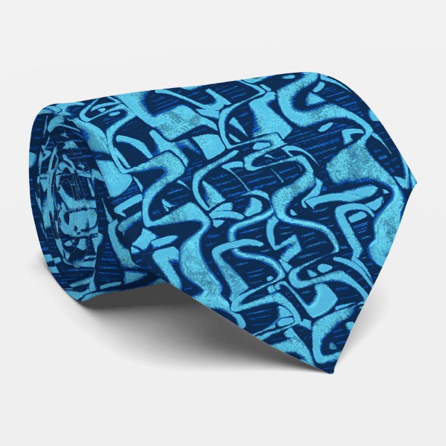 Trouble Retro Abstract Tie (Rolled)