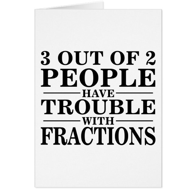 Trouble With Fractions (Front)