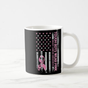 Trough Boy Wears Pink Breast Cancer Awareness Usa  Coffee Mug