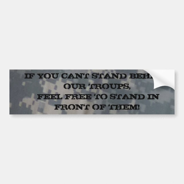 TROUP SUPPORT BUMPER STICKER (Front)