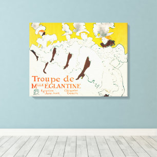Troupe de Mademoiselle Eglantine, Toulouse Lautrec Canvas Print