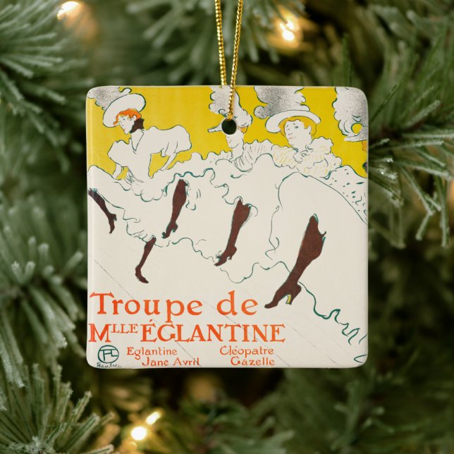 Troupe de Mademoiselle Eglantine, Toulouse Lautrec Ceramic Ornament (Tree)