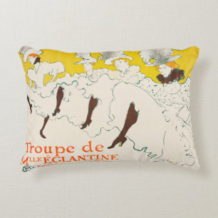 Troupe de Mademoiselle Eglantine, Toulouse Lautrec Decorative Cushion