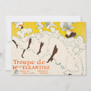 Troupe de Mademoiselle Eglantine, Toulouse Lautrec Invitation