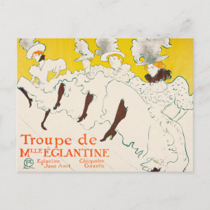 Troupe de Mademoiselle Eglantine, Toulouse Lautrec Postcard