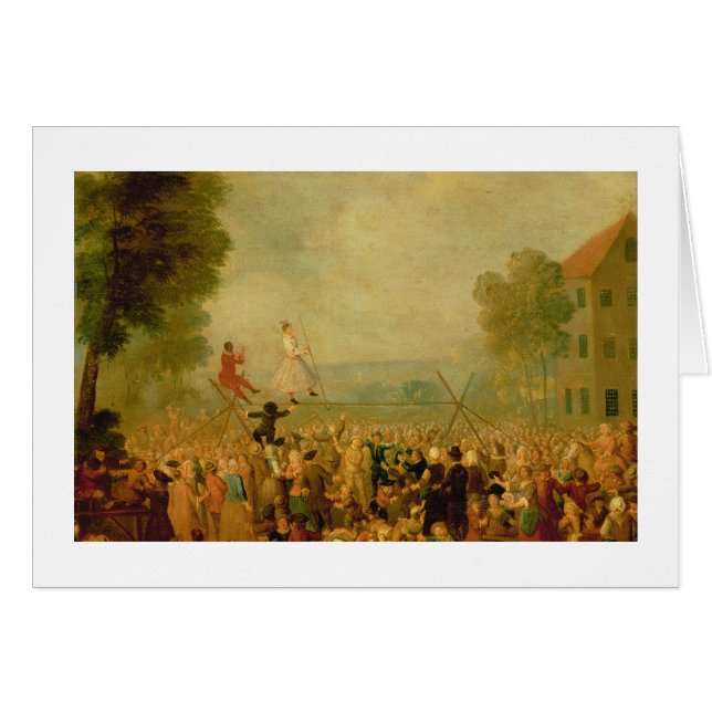 Troupe of Actors Performing on a Tightrope (Front Horizontal)
