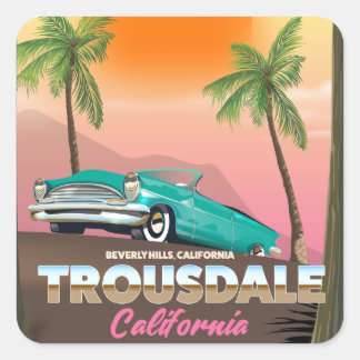 Trousdale Beverly hills California Square Sticker