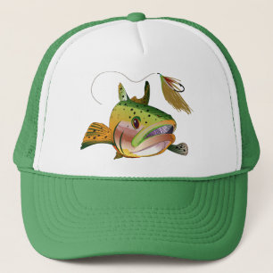 Trout and Fly Trucker Hat