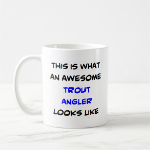 trout angler, awesome coffee mug
