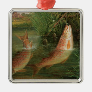 Trout at Winchester Metal Tree Decoration