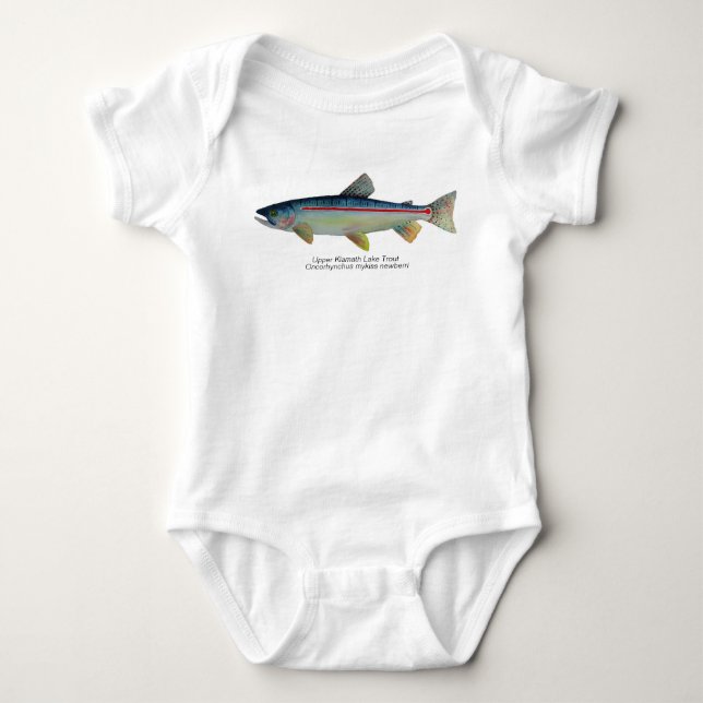 trout baby clothes bodysuit (Front)