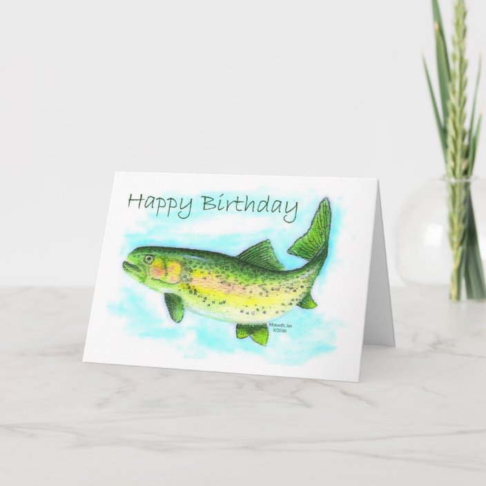 Trout Birthday Card | Zazzle.co.uk