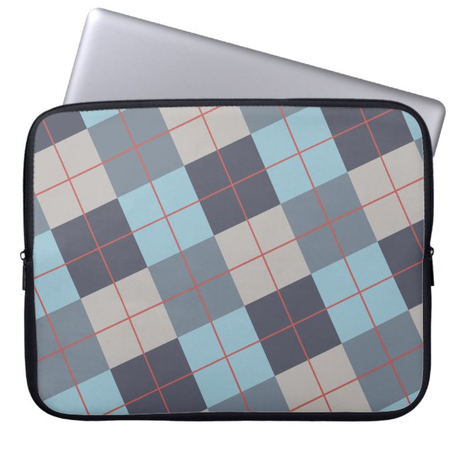 Trout Blue Gray Cotton Seed Orange Red Pattern Laptop Sleeve (Front)