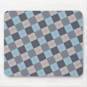 Trout Blue Gray Cotton Seed Orange Red Pattern Mouse Mat