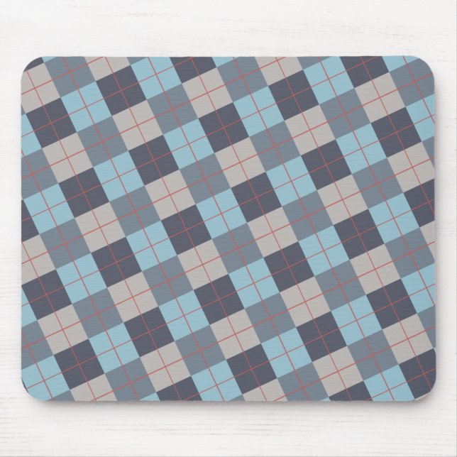 Trout Blue Gray Cotton Seed Orange Red Pattern Mouse Mat (Front)