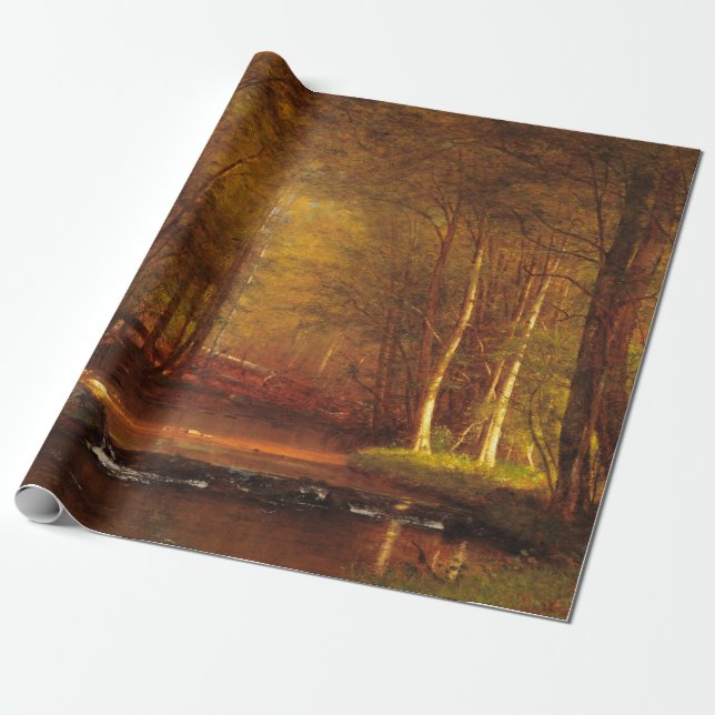 Trout Brook in the Catskills, 1875 by Whittredge Wrapping Paper (Unrolled)