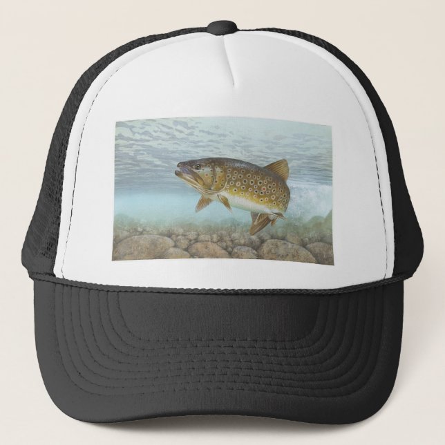 Trout, brook trucker hat (Front)