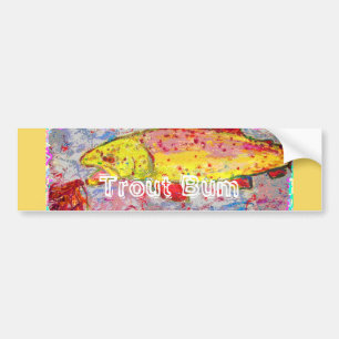 Trout Bum Bumper Sticker