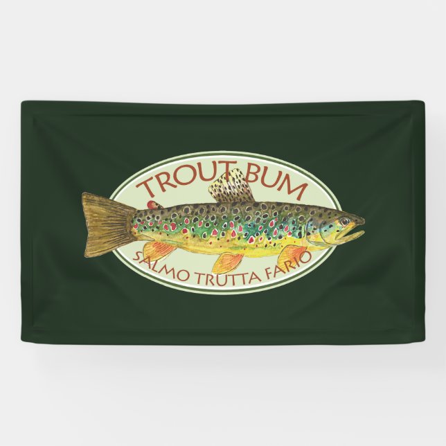 Trout Bum Fishing Banner (Horizontal)