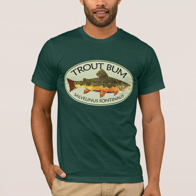 Trout Bum Fishing T-Shirt (Front)