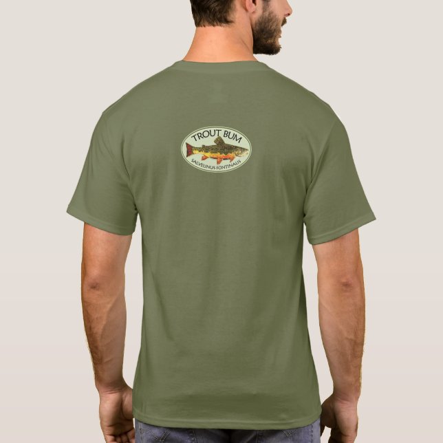 Trout Bum Fishing T-Shirt (Back)
