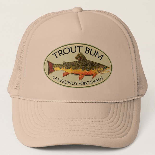 Trout Bum Fishing Trucker Hat (Front)