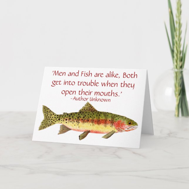 Trout Card with Funny Saying (Front)
