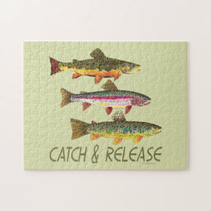 Trout Catch and Release Jigsaw Puzzle
