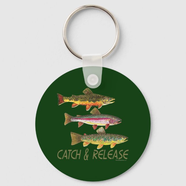 Trout Catch and Release Key Ring (Front)