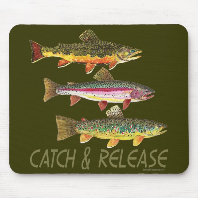 Trout Catch and Release Mouse Mat (Front)