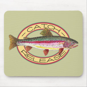 Trout Catch & Release Fishing Mouse Mat