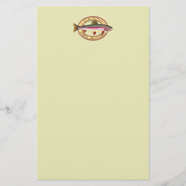 Trout Catch & Release Fishing Stationery (Front)