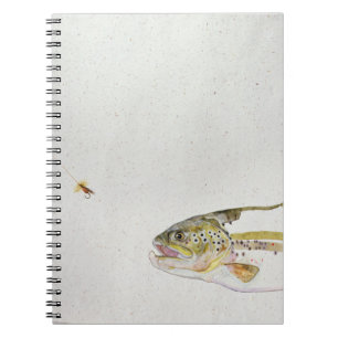 Trout chasing a fisherman's fly notebook