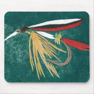 "Trout Fin" Trout Fly Mousepad