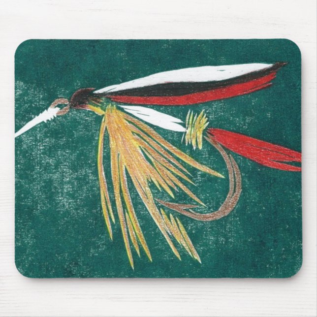 "Trout Fin" Trout Fly Mousepad (Front)