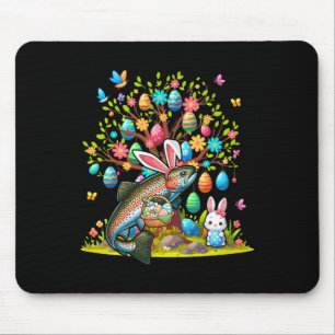 Trout Fish Bunny Easter Eggs Cute Tree Costume Hun Mouse Mat