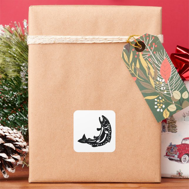 Trout Fish Square Sticker (Creator Uploaded)