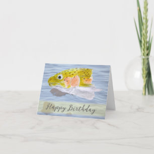 Trout Fish Wildlife Colored Pencil Birthday Card