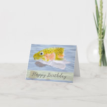 Trout Fish Wildlife Coloured Pencil Birthday